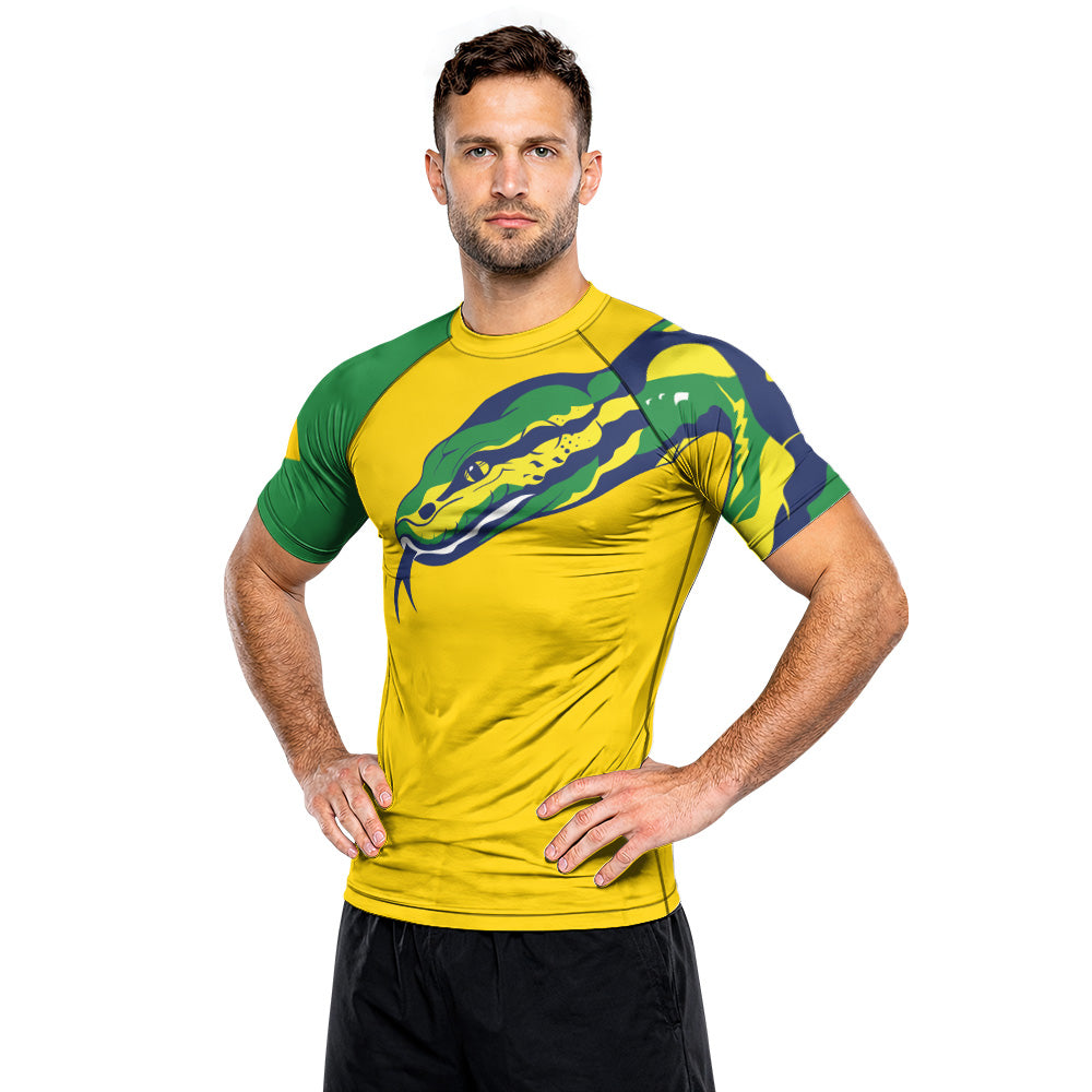 Rashninja Patriot Mexico Flag Men's Short Sleeve Rash Guard