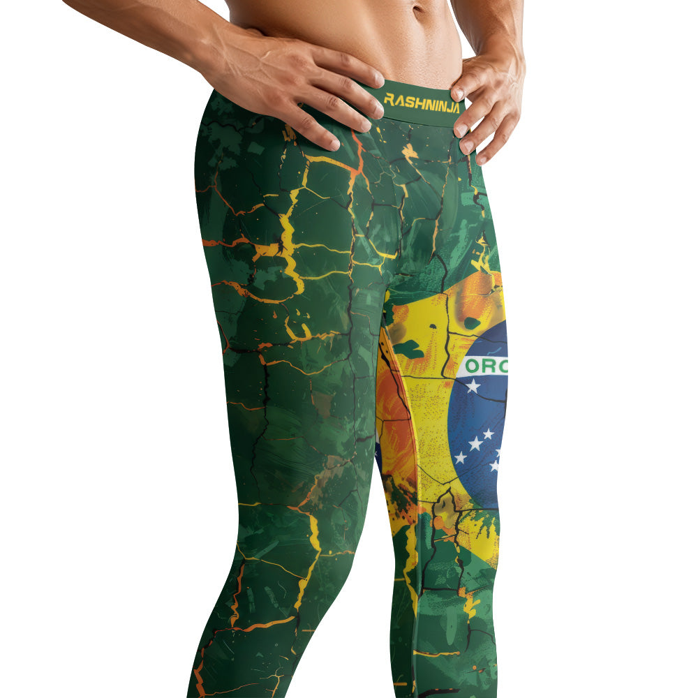 Rashninja Patriot Brazil Flag Men's Spats
