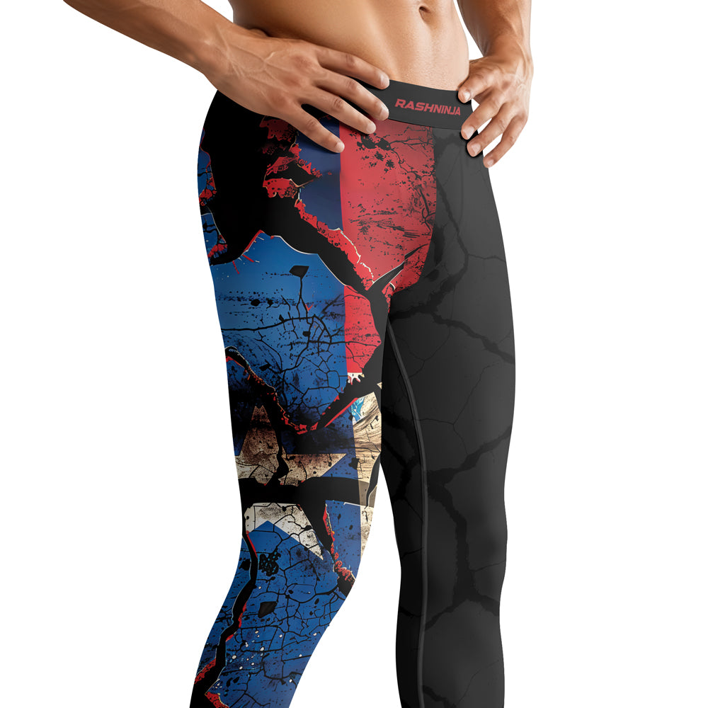 Rashninja Patriot  Puerto Rico Flag Men's Spats