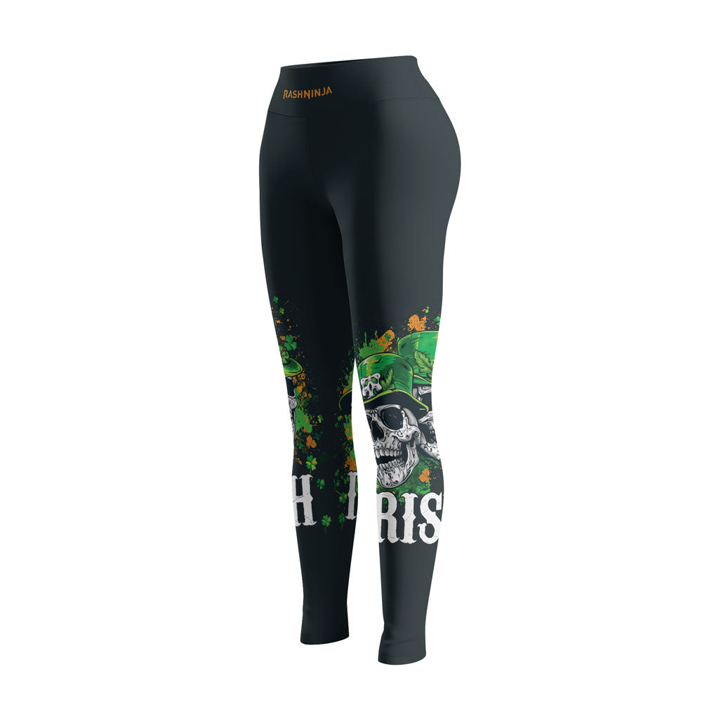 Rashninja Irish Leprechaun Skull Women's Leggings