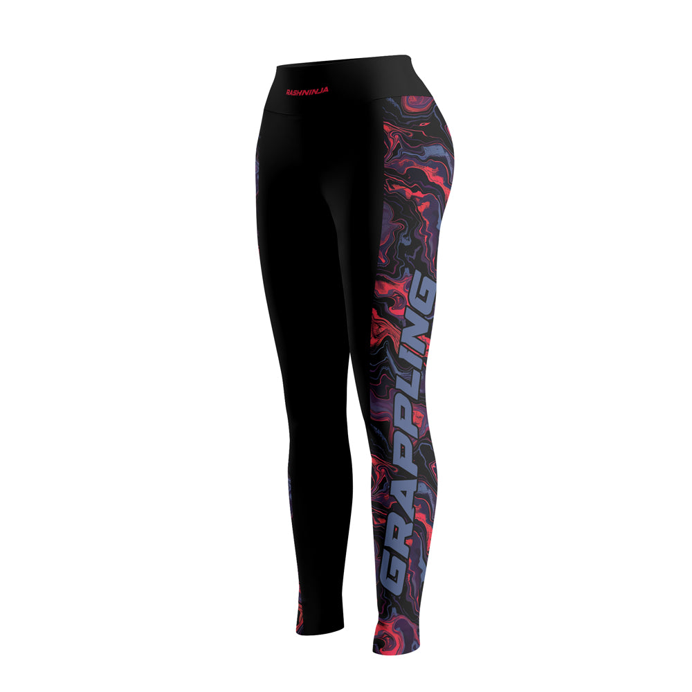 Rashninja Red Cyber Marble Women's Leggings