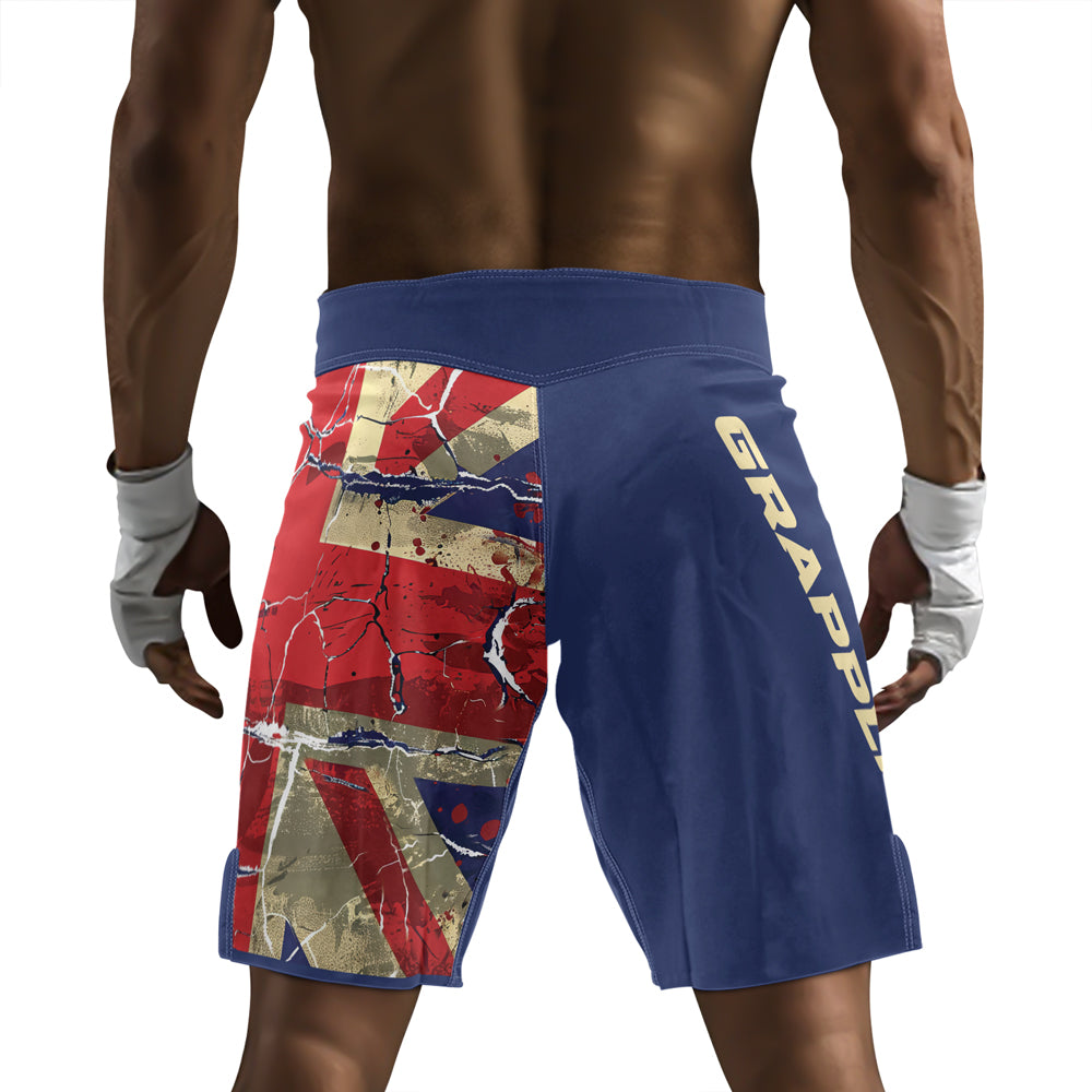 Rashninja Patriot United Kingdom Flag Men's Fight Shorts