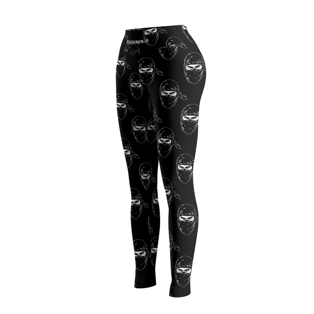 Rashninja Ninja Stealth Pattern Black Women's Leggings