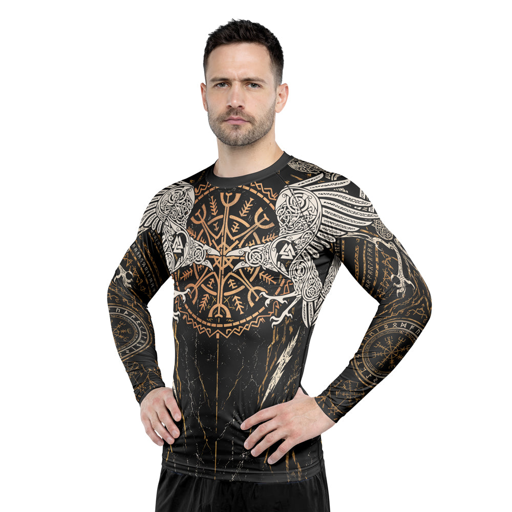 Rashninja Viking Raven Men's Long Sleeve Rash Guard