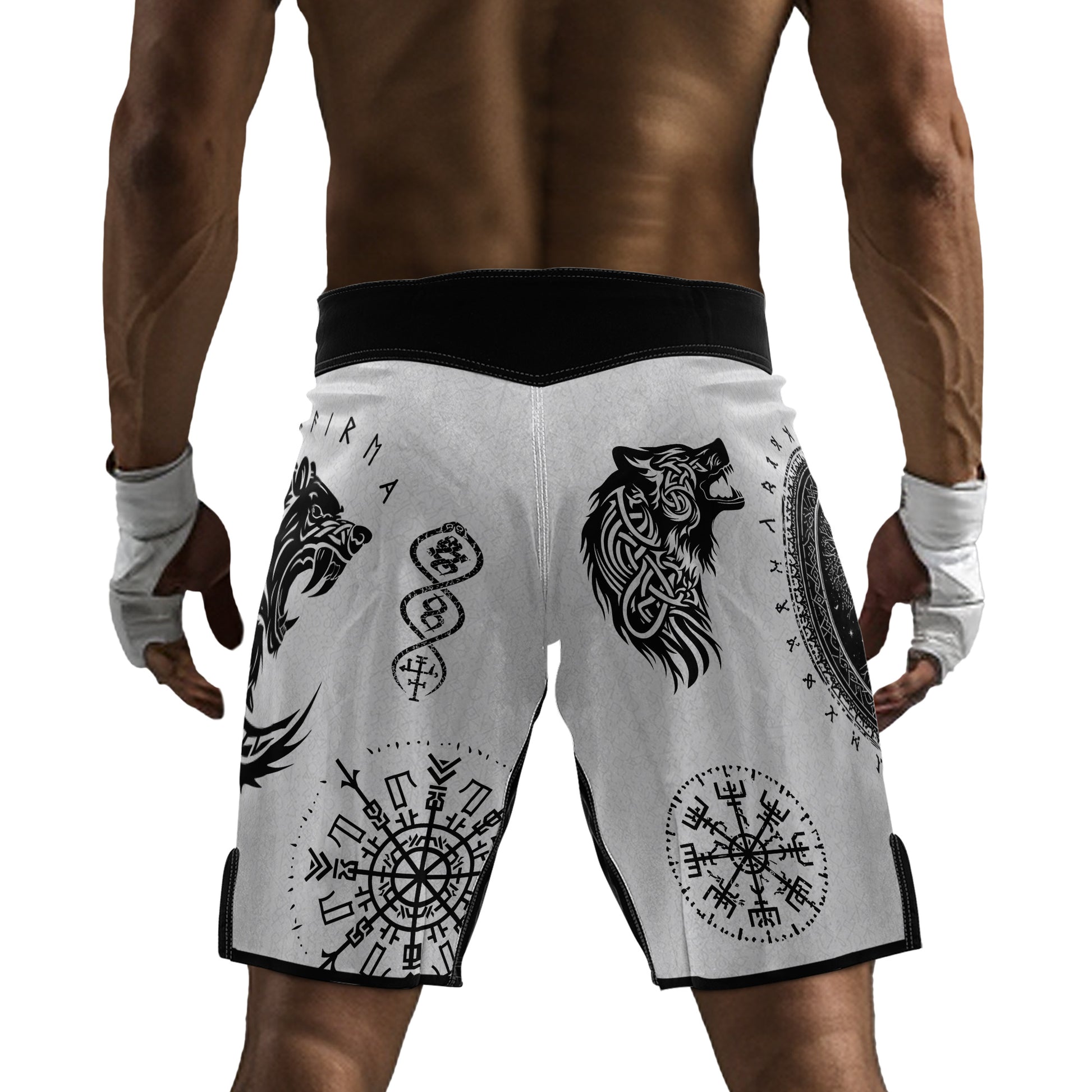 Rashninja Yggdrasil Bear Viking Men's Fight Shorts