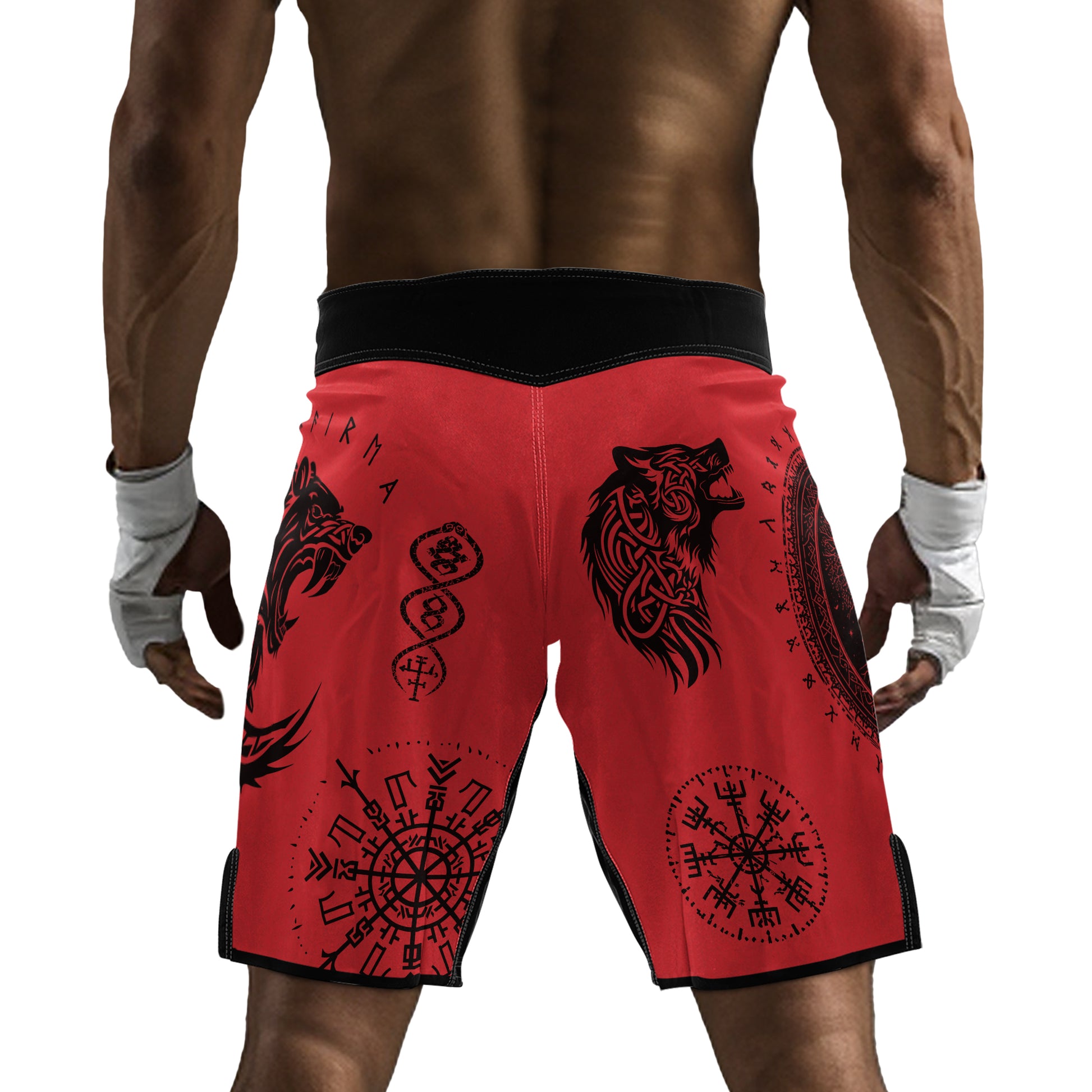 Rashninja Yggdrasil Bear Viking Men's Fight Shorts