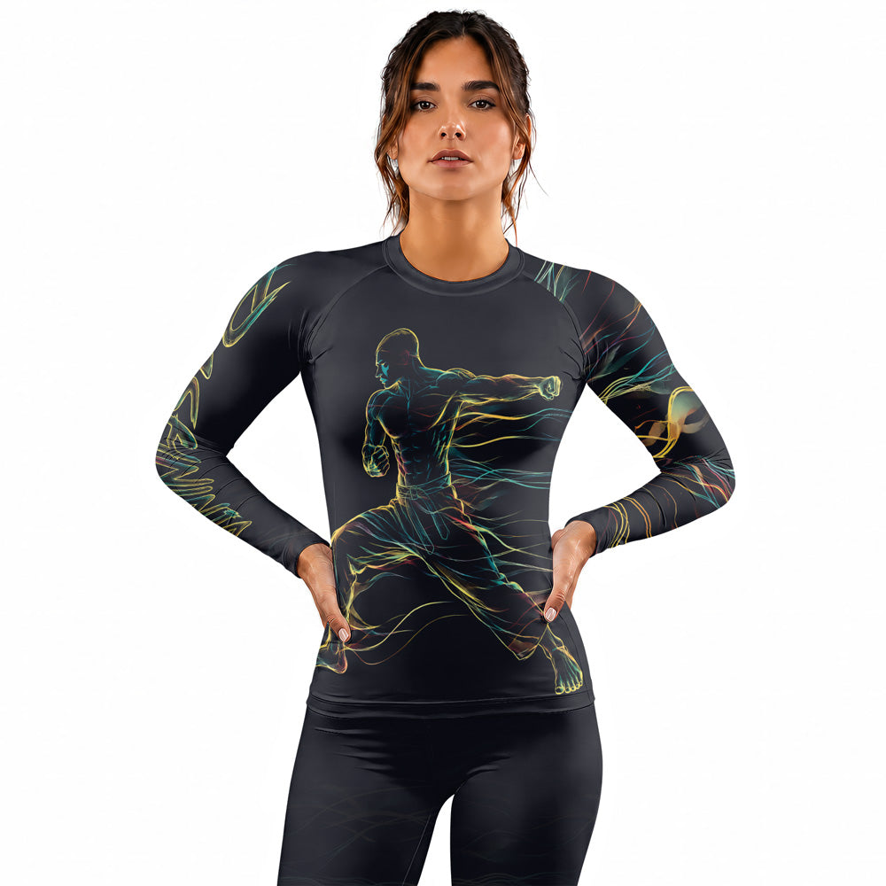 Rashninja Cyber Energy Fighter Women's Long Sleeve Rash Guard