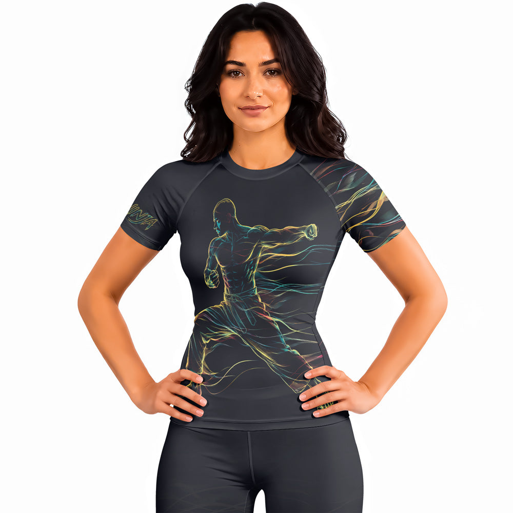 Rashninja Cyber Energy Fighter Women's Short Sleeve Rash Guard