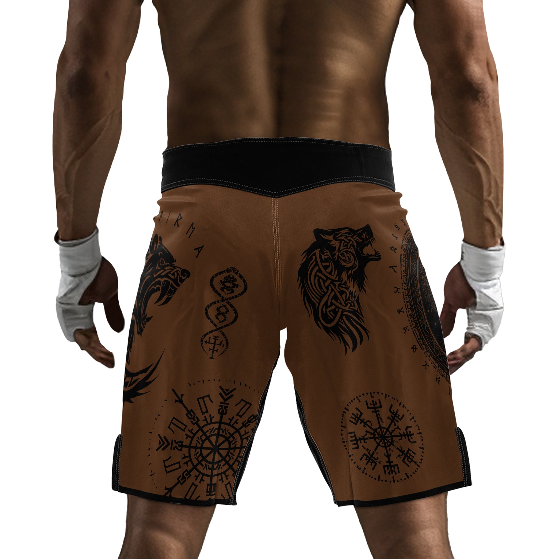 Rashninja Yggdrasil Bear Viking Men's Fight Shorts