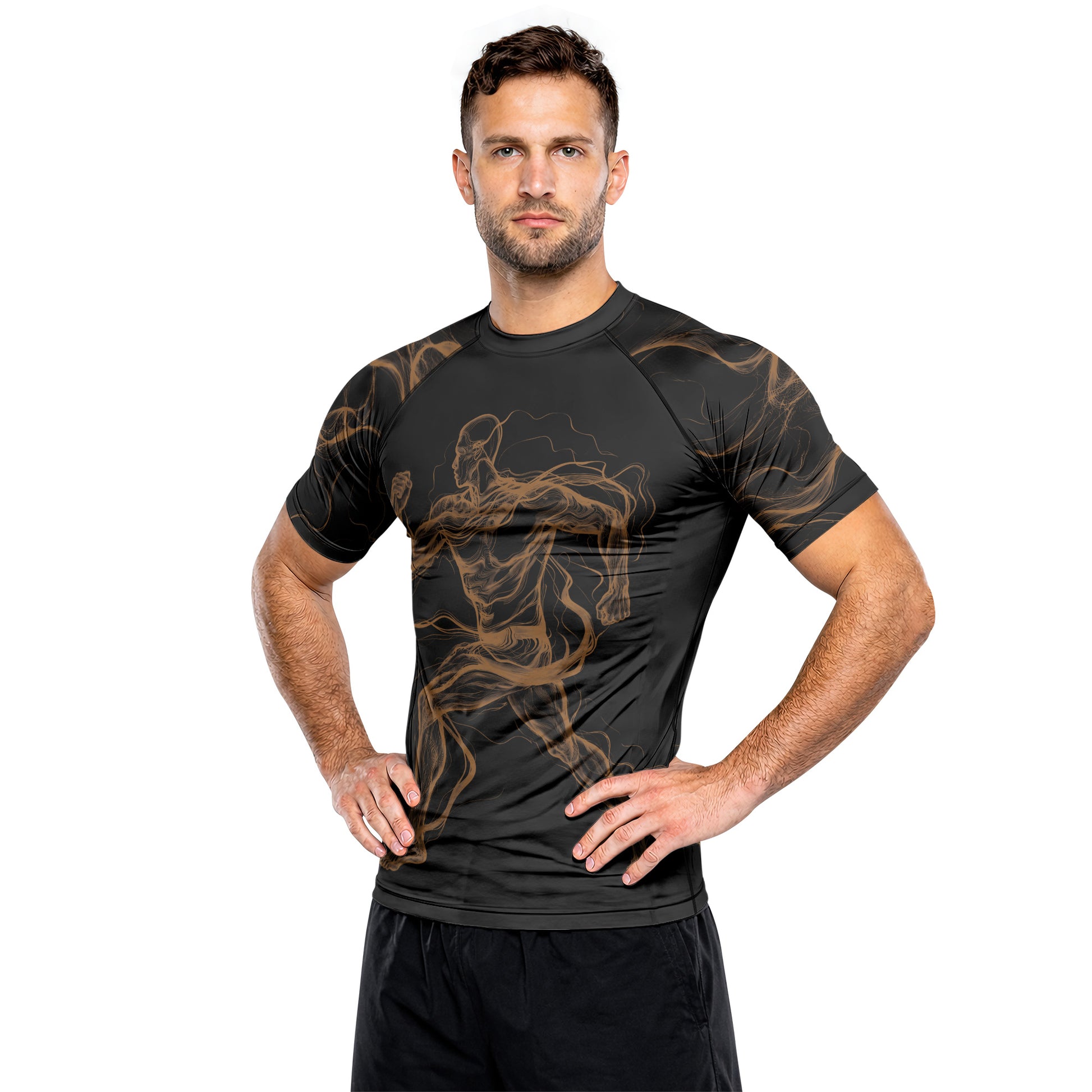 Rashninja Cyber Energy Motion Men's Short Sleeve Rash Guard
