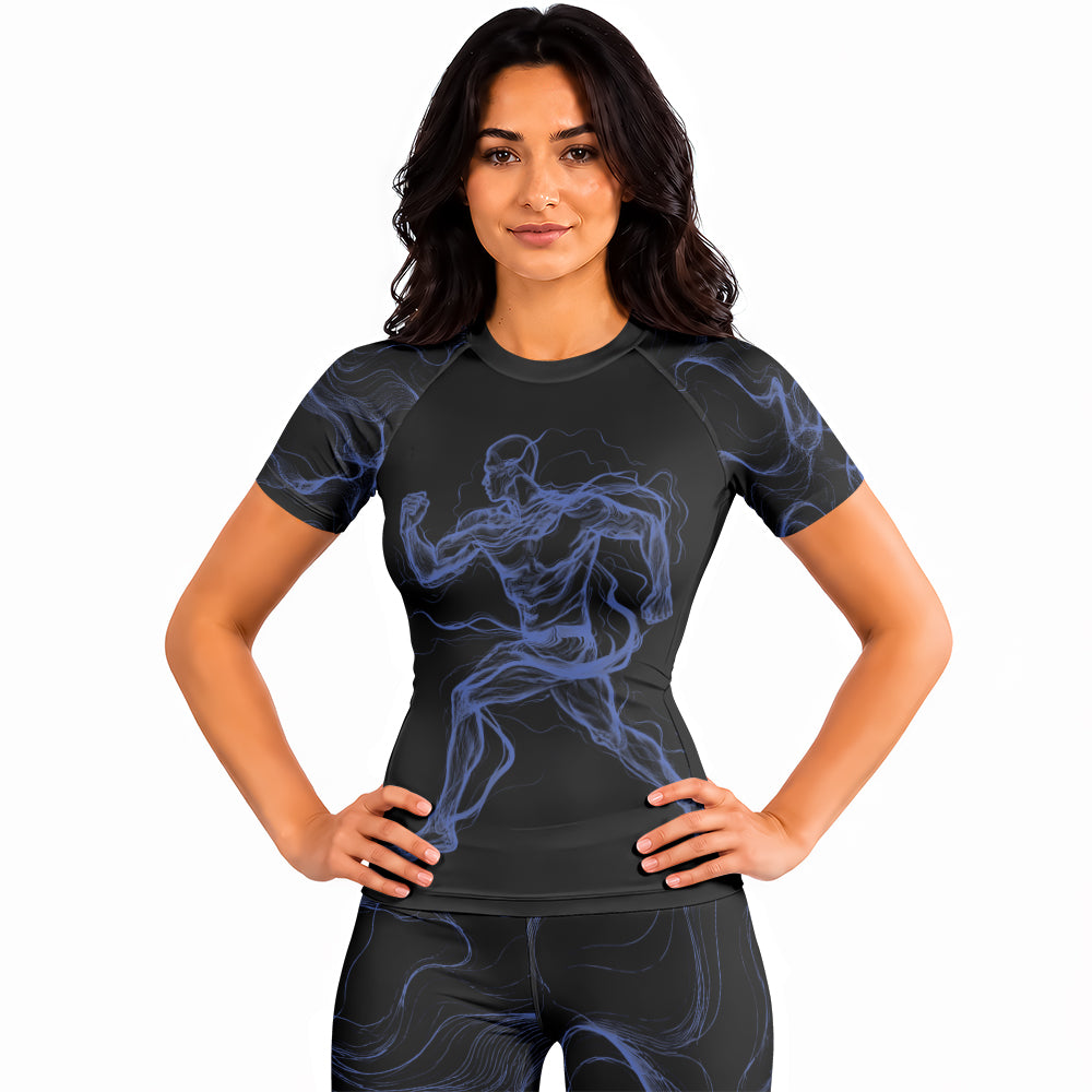 Rashninja Cyber Energy Motion Women's Short Sleeve Rash Guard