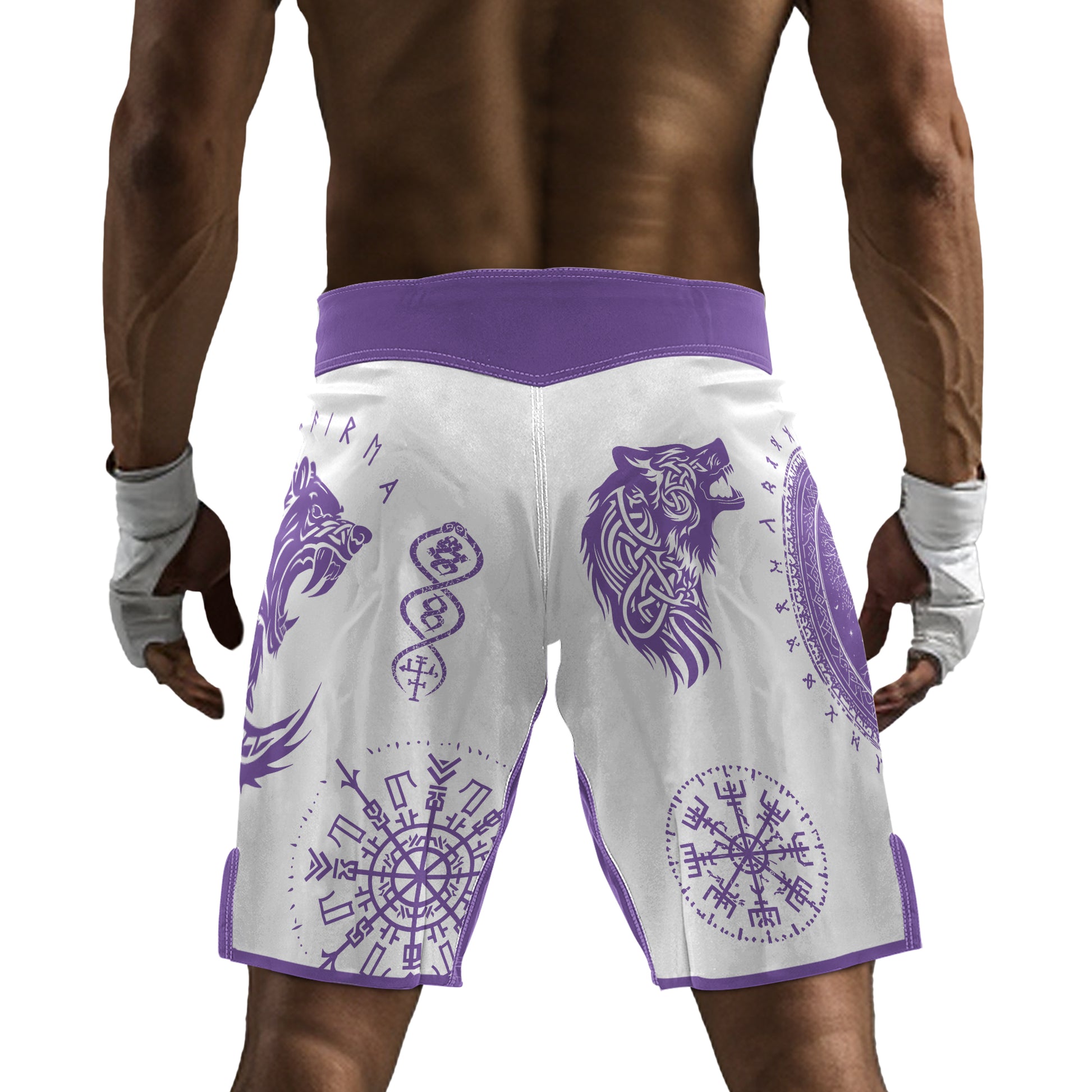 Rashninja Yggdrasil Bear Viking Men's Fight Shorts