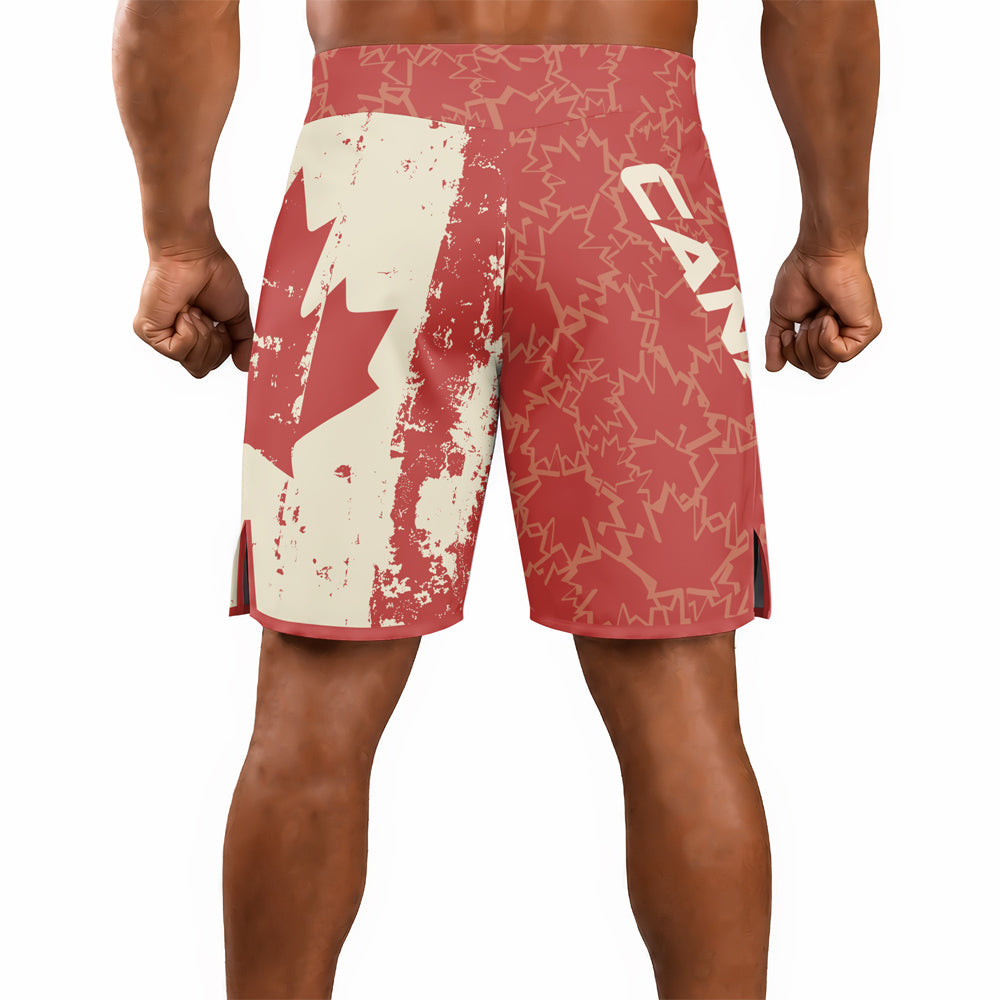 Rashninja Patriot Canada Flag Men's Fight Shorts