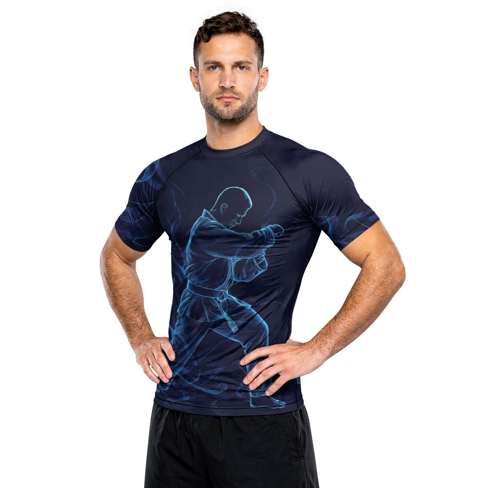 Rashninja Cyber Martial Artist Men's Short Sleeve Rash Guard