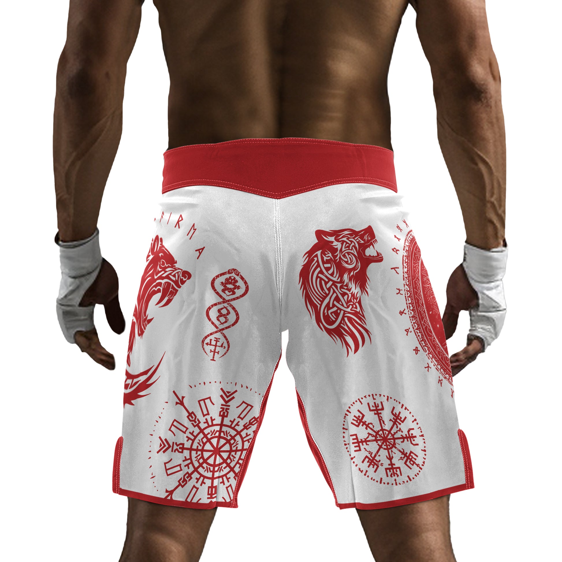 Rashninja Yggdrasil Bear Viking Men's Fight Shorts