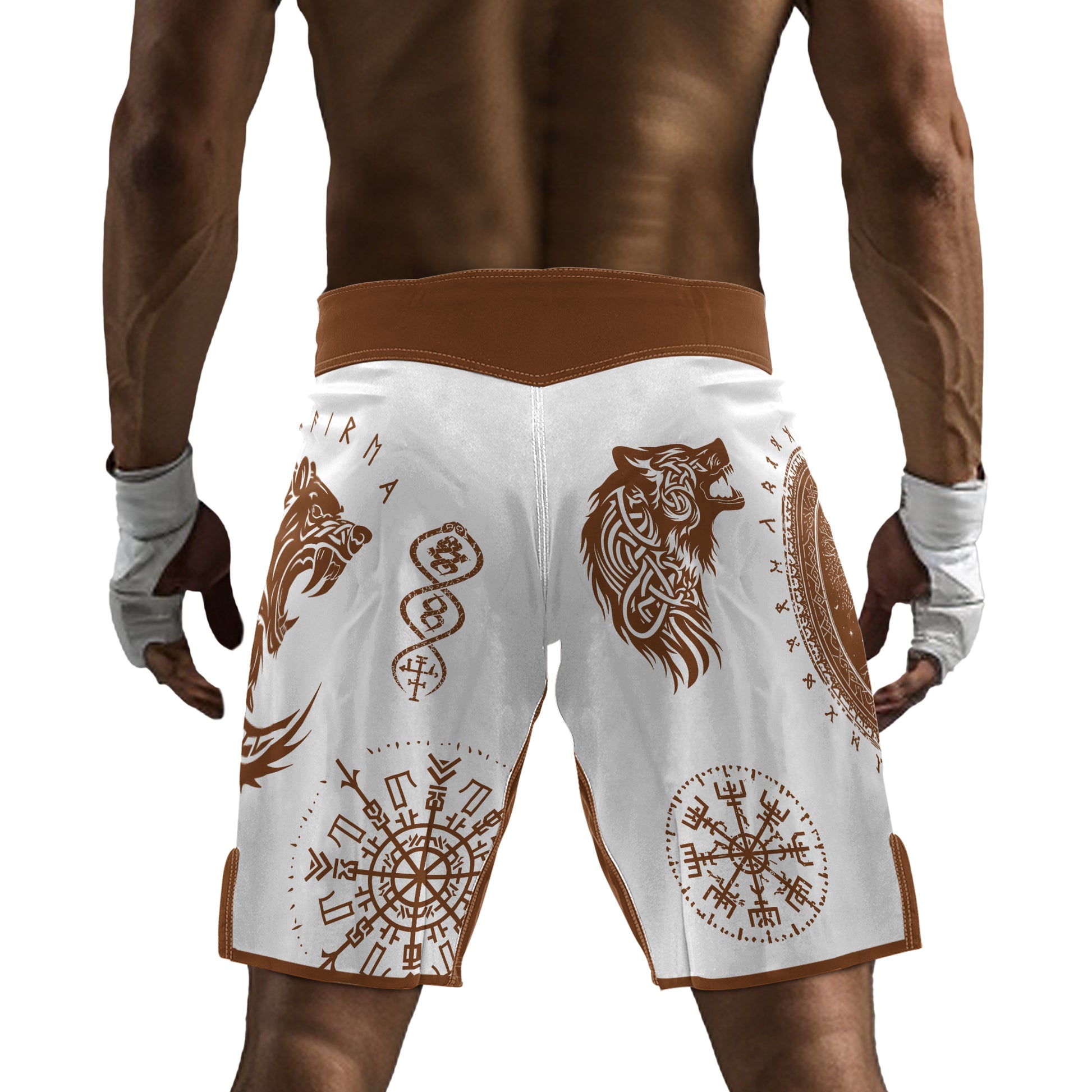 Rashninja Yggdrasil Bear Viking Men's Fight Shorts