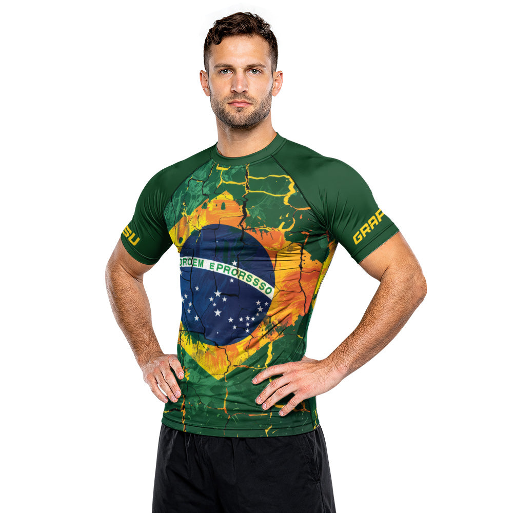 Rashninja Patriot Mexico Flag Men's Short Sleeve Rash Guard