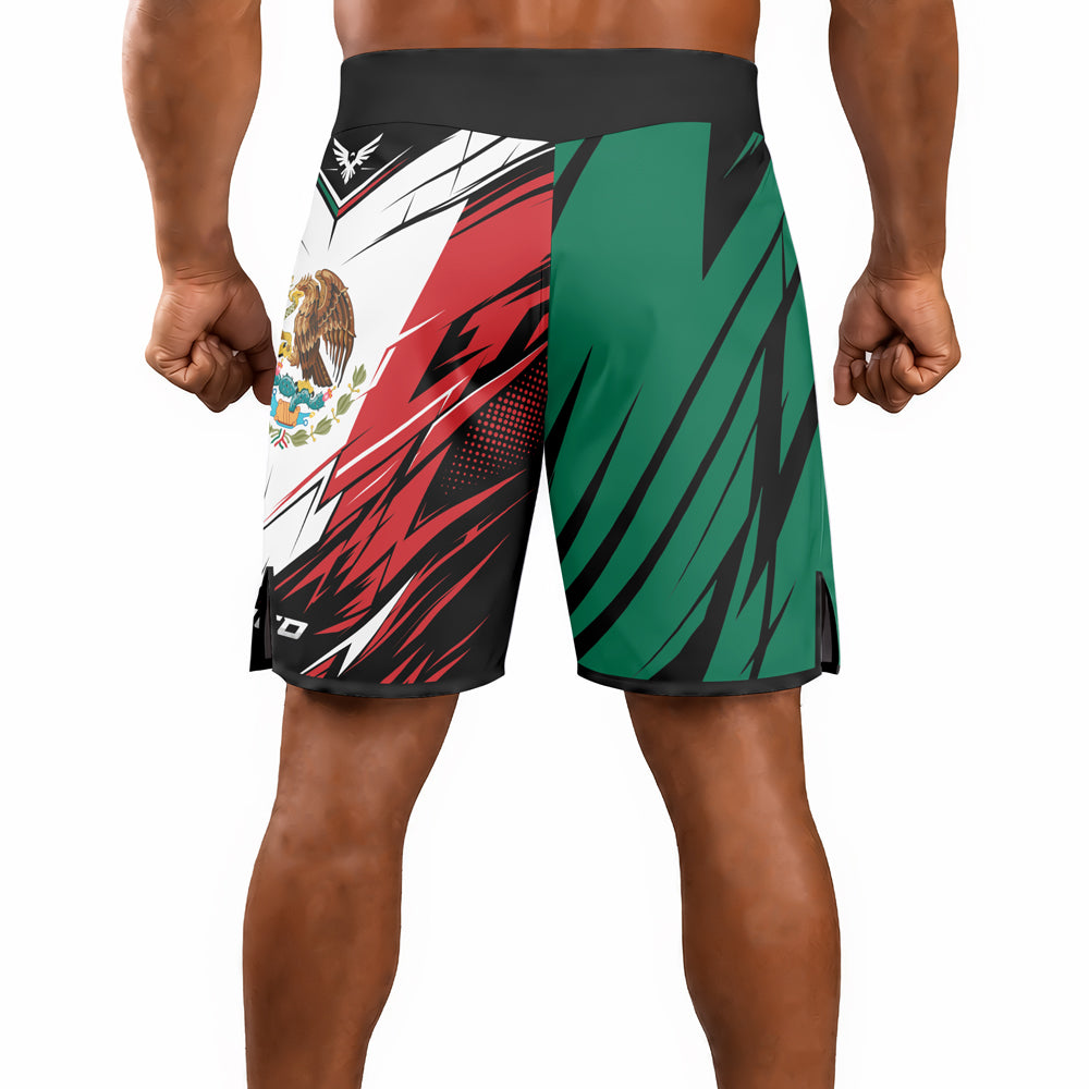 Rashninja Patriot Mexico Flag Men's Fight Shorts