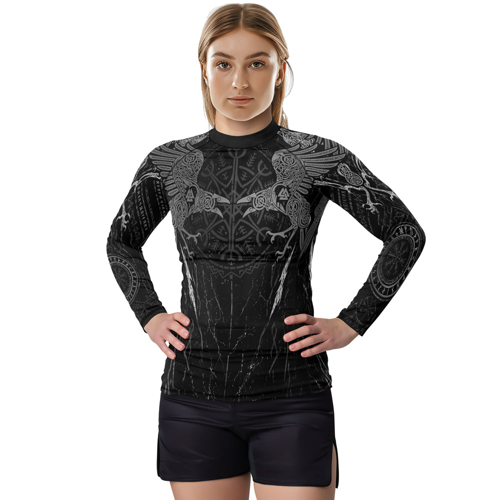 Rashninja Viking Raven Women's Long Sleeve Rash Guard