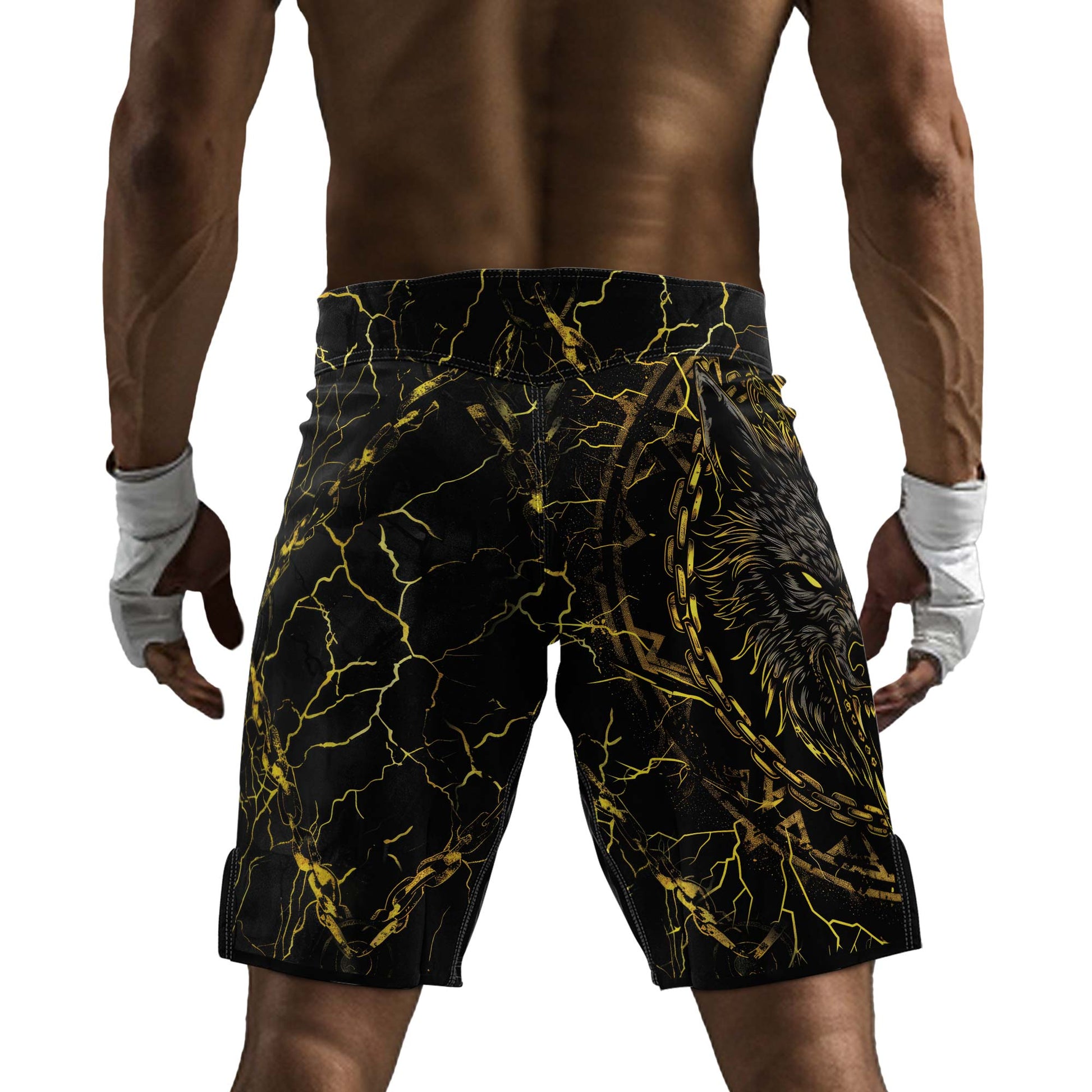 Rashninja Viking Fenrir Wol Men's Fight Shorts
