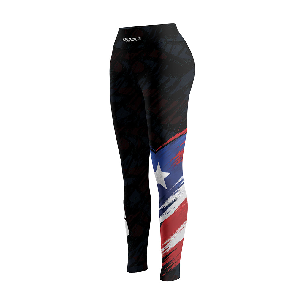 Rashninja Patriot Puerto Rico Flag Women's Leggings