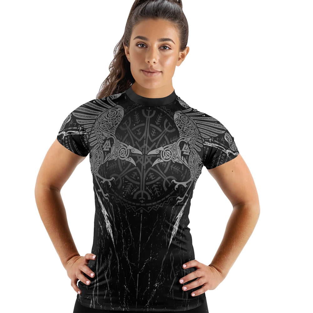 Rashninja Viking Raven Women's Short Sleeve Rash Guard