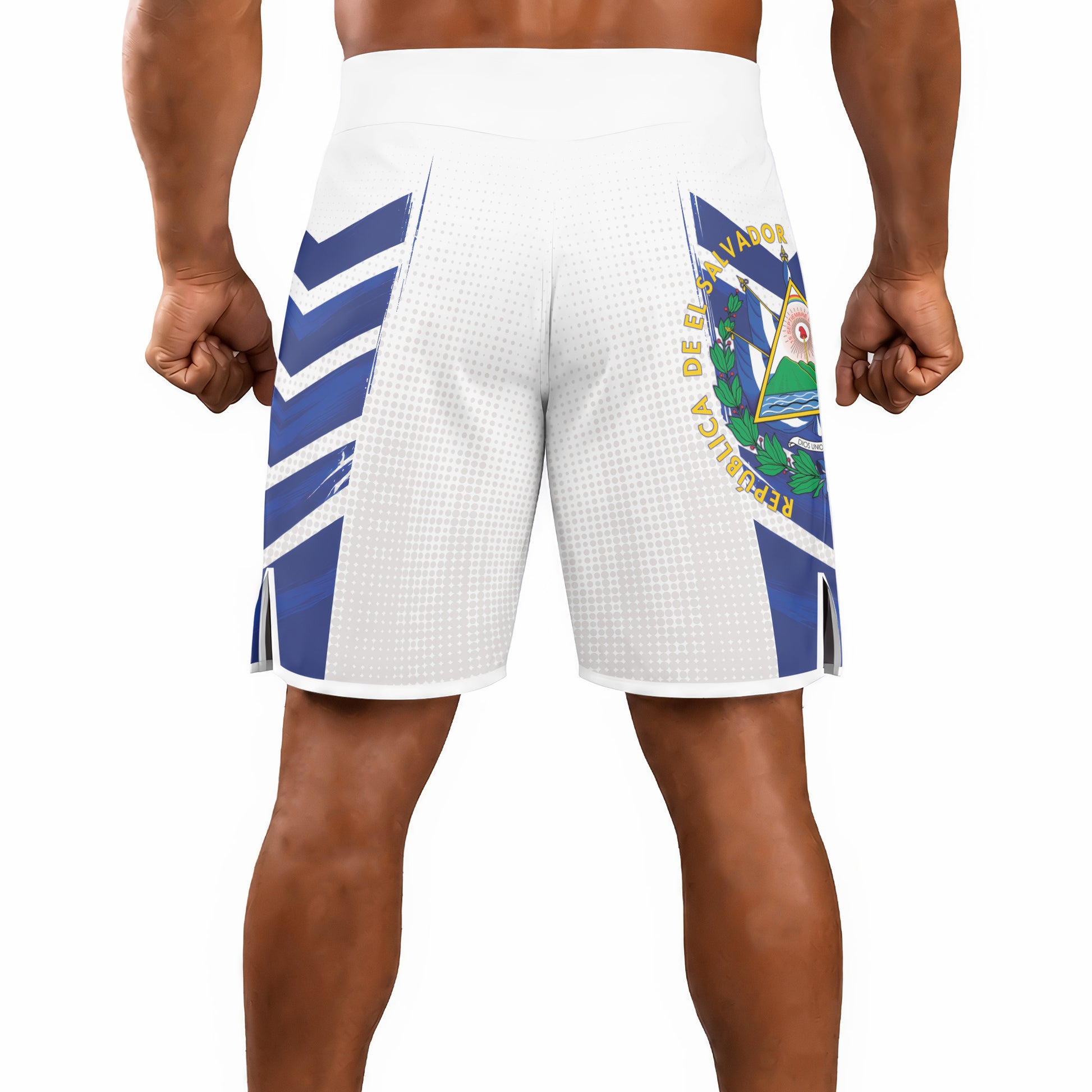 Rashninja Patriot El Salvador Flag Men's Fight Shorts