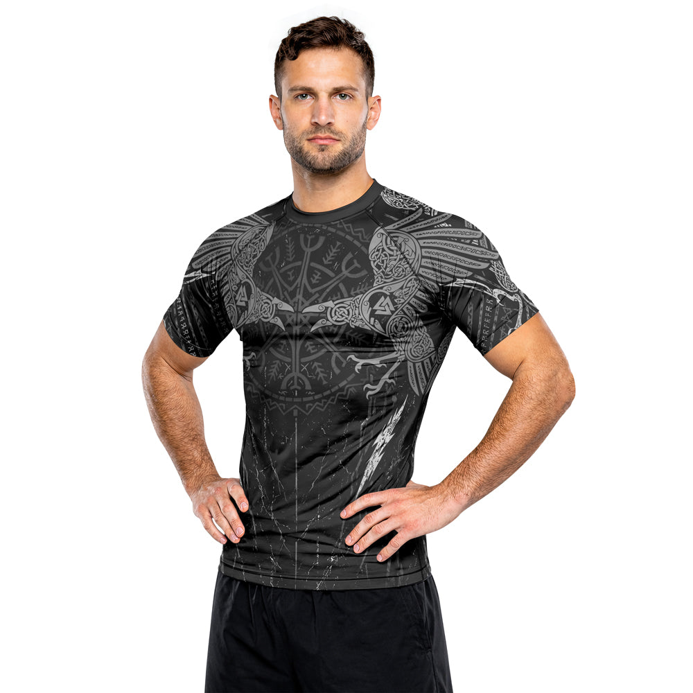 Rashninja Viking Raven Men's Short Sleeve Rash Guard