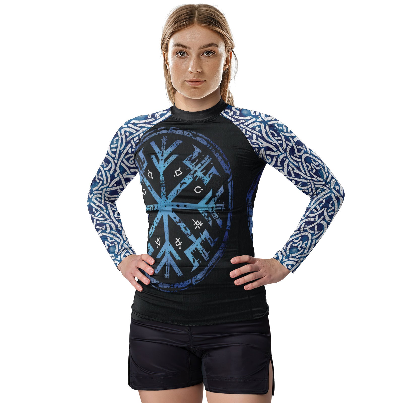 Rashninja Viking Helm of Awe Women's Long Sleeve Rash Guard