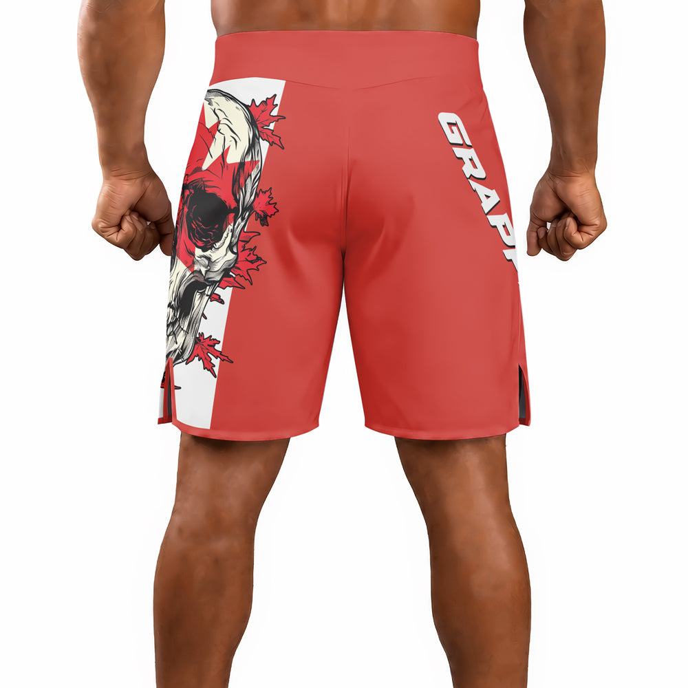 Rashninja Patriot Canada Flag Men's Fight Shorts