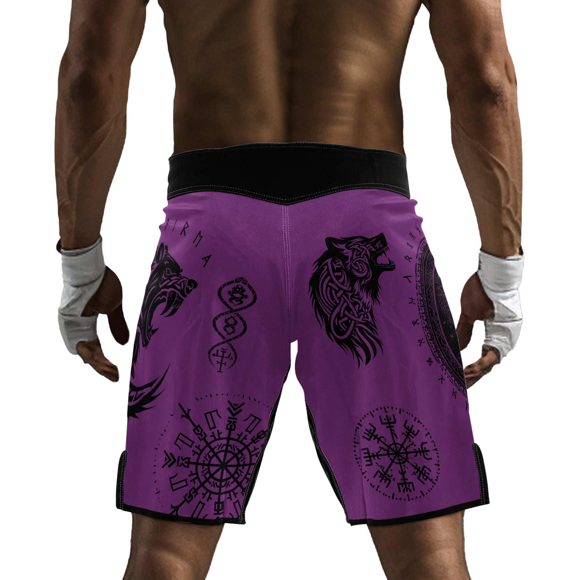 Rashninja Yggdrasil Bear Viking Men's Fight Shorts