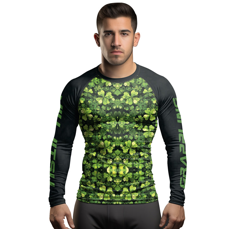 Rashninja Shamrock Warrior Men's Long Sleeve Rash Guard | Patrick