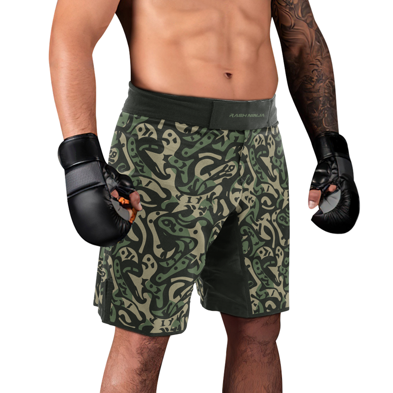 Rashninja Military Abstract Camouflage Men's Fight Shorts