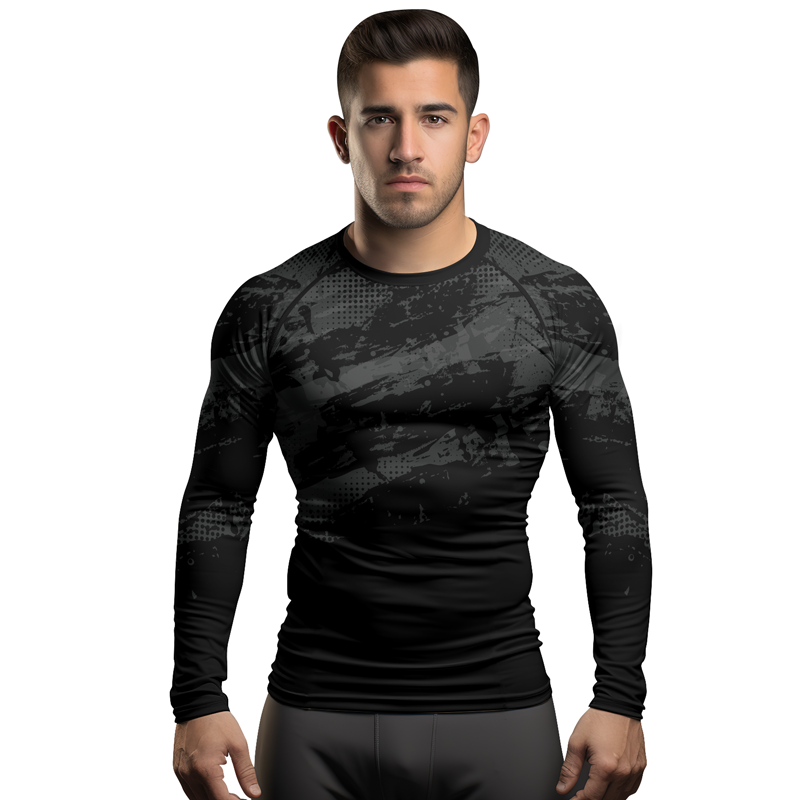 Rashninja Paint Streak Camouflage Men's Long Sleeve Rash Guard