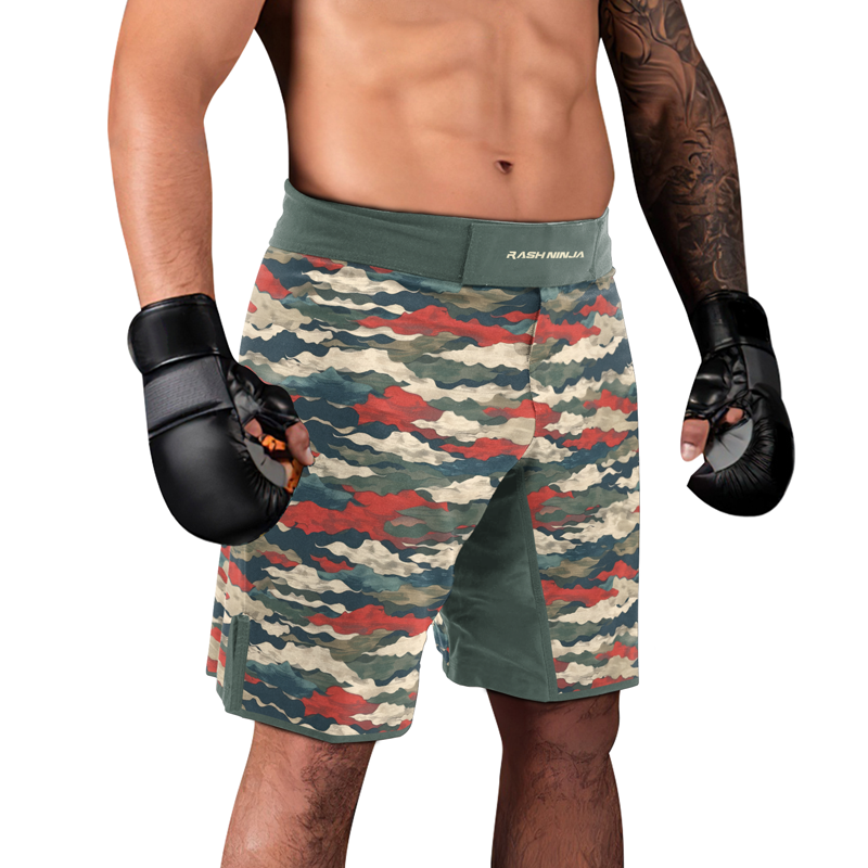 Rashninja Swiss Army Alpenflage Men's Fight Shorts