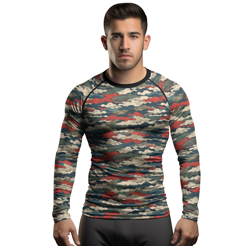 Rashninja Swiss Army Alpenflage Men's Long Sleeve Rash Guard