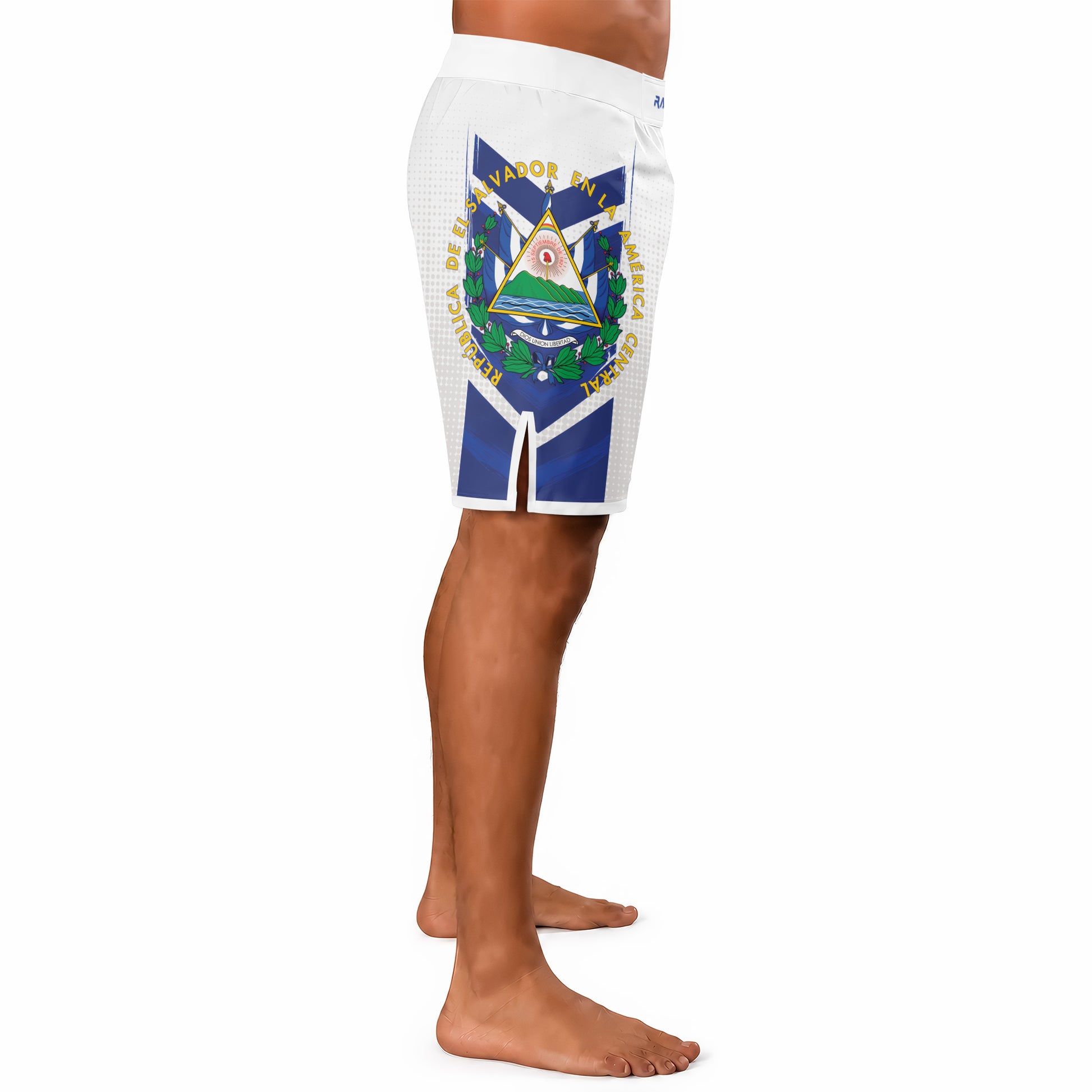 Rashninja Patriot El Salvador Flag Men's Fight Shorts