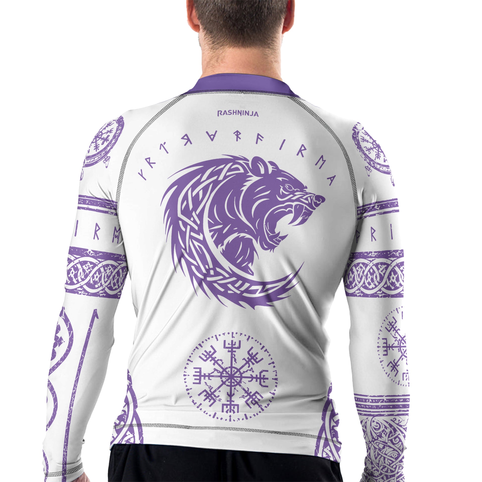 Rashninja Yggdrasil Bear Viking Men's Long Sleeve Rash Guard