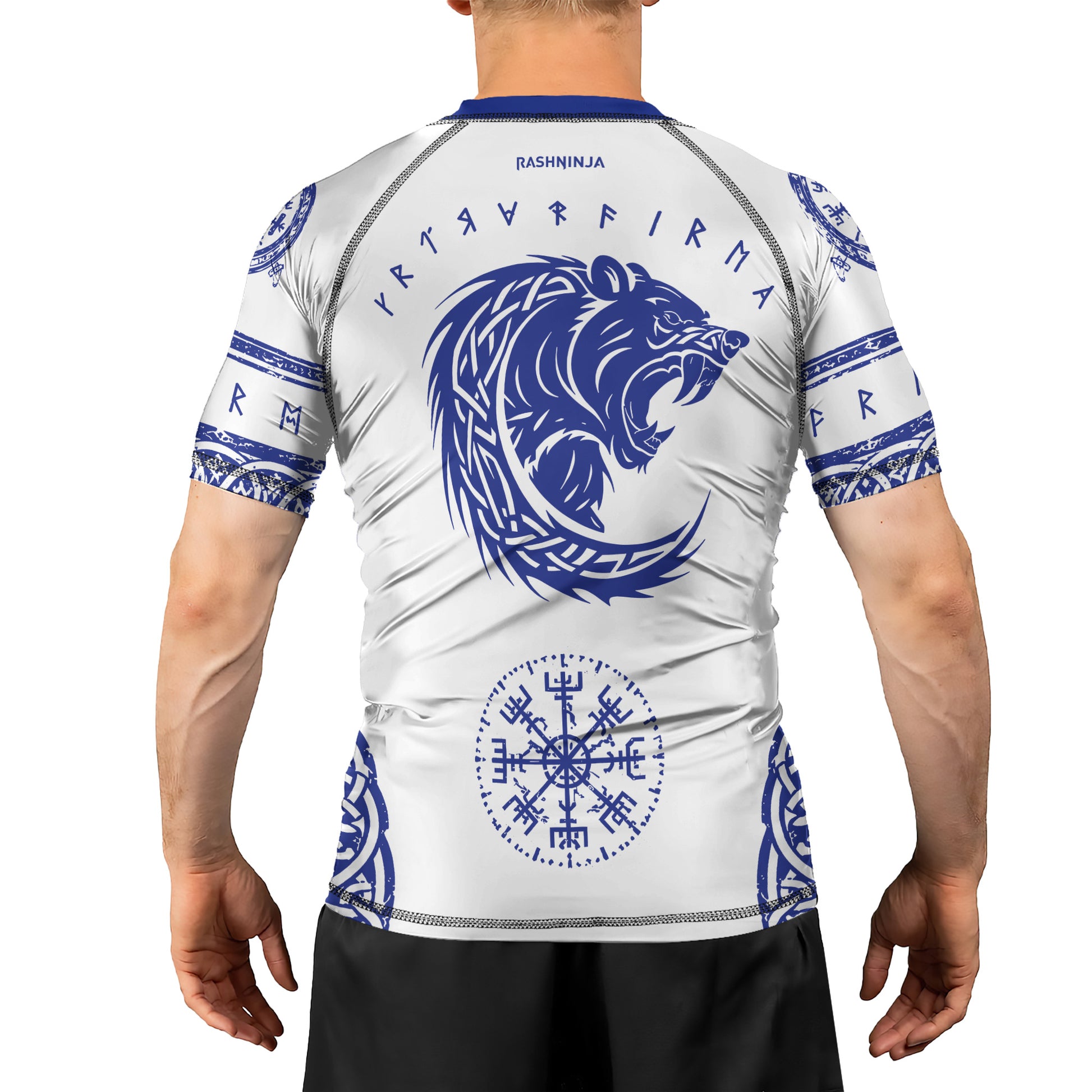 Rashninja Yggdrasil Bear Viking Men's Short Sleeve Rash Guard