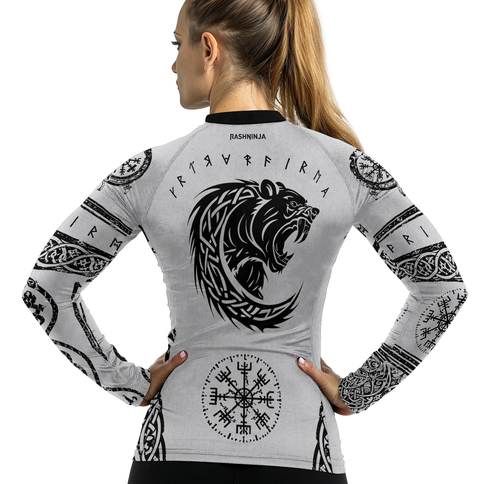 Rashninja Yggdrasil Bear Viking Women's Long Sleeve Rash Guard