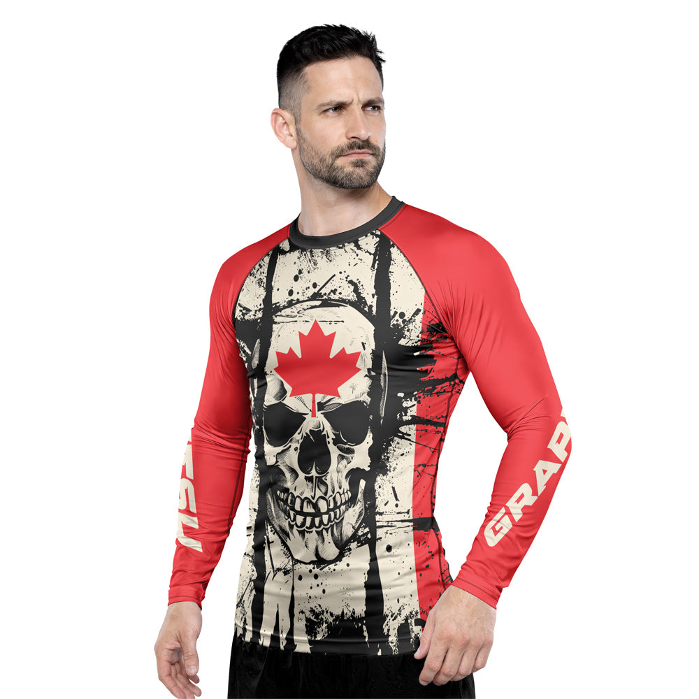 Rashninja Patriot Canada Flag Men's Long Sleeve Rash Guard