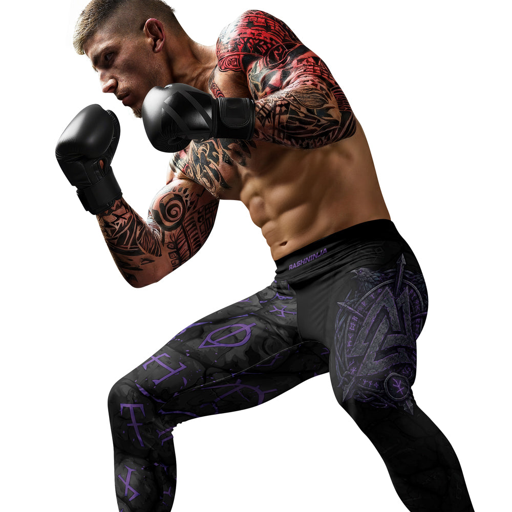 Rashninja Viking Raven Vegvisir Men's Spats