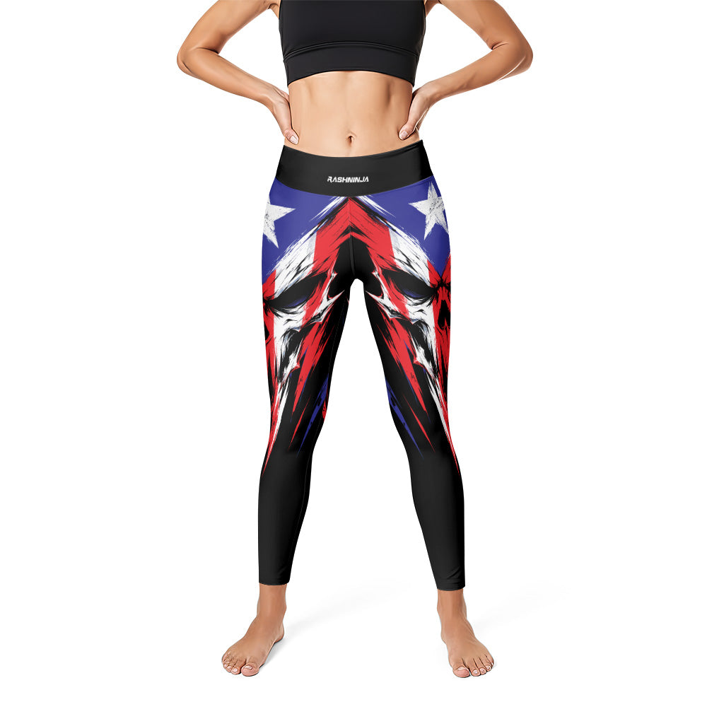 Rashninja Patriot Puerto Rico Flag Women's Leggings