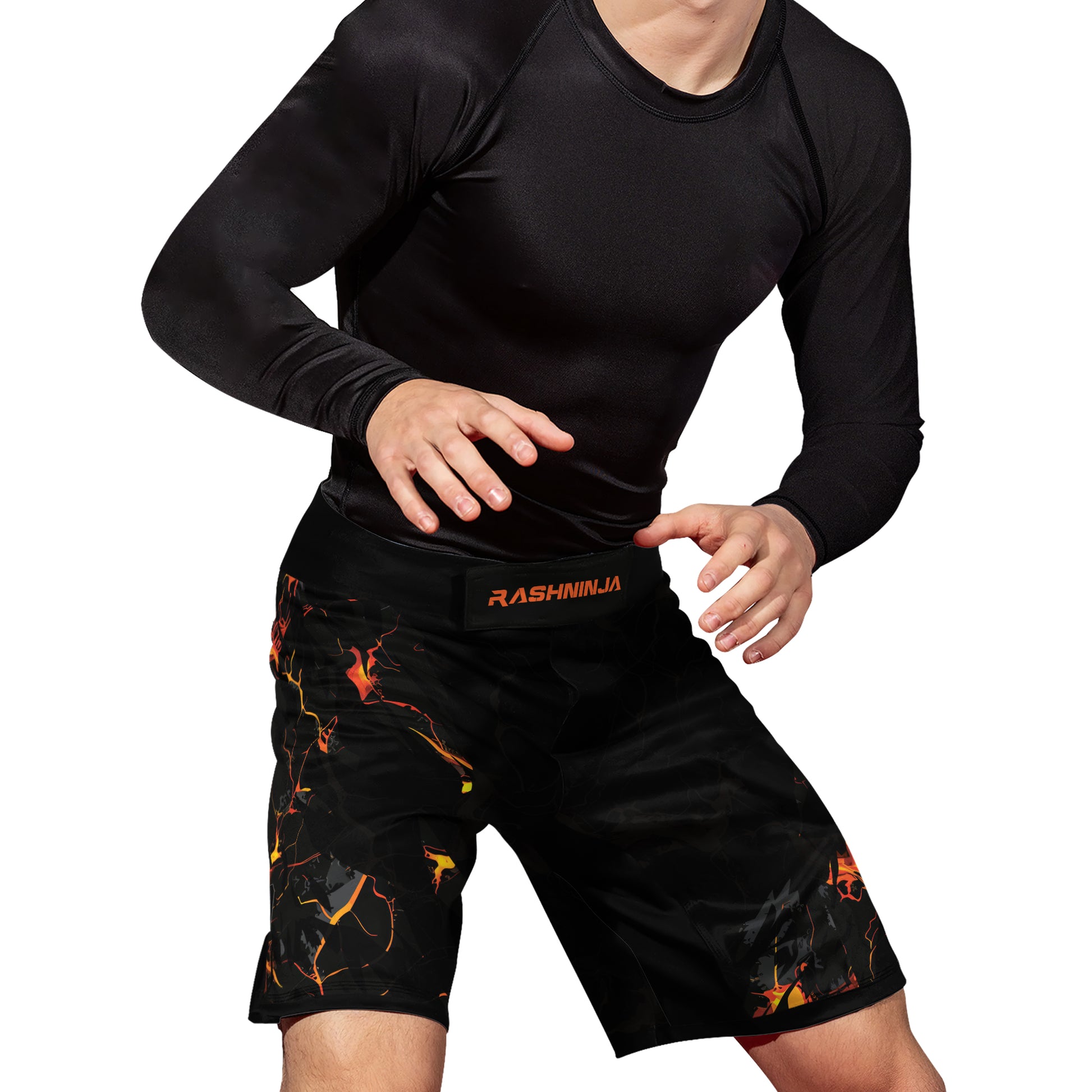 Rashninja Cyber Lava Men's Fight Shorts