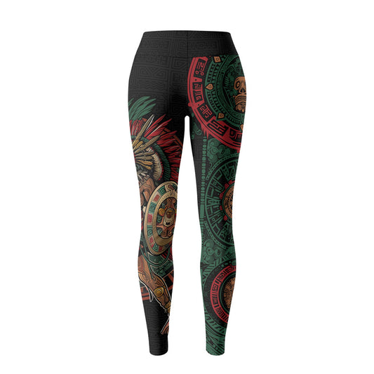 Rashninja Aztec Warrior Red Feather Women's Leggings