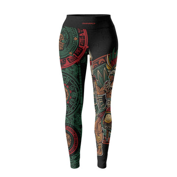 Rashninja Aztec Warrior Red Feather Women's Leggings
