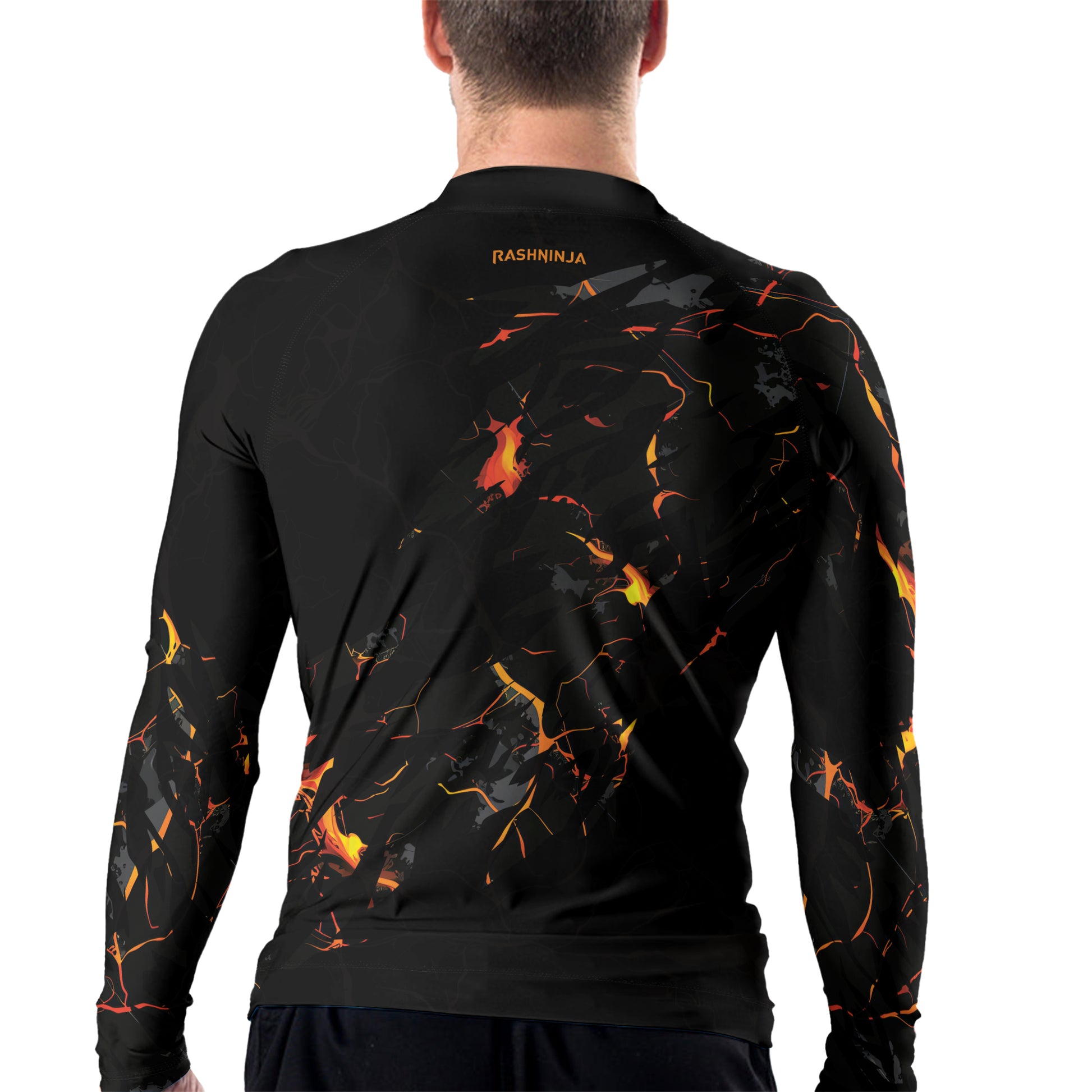 Rashninja Cyber Lava Men's Long Sleeve Rash Guard