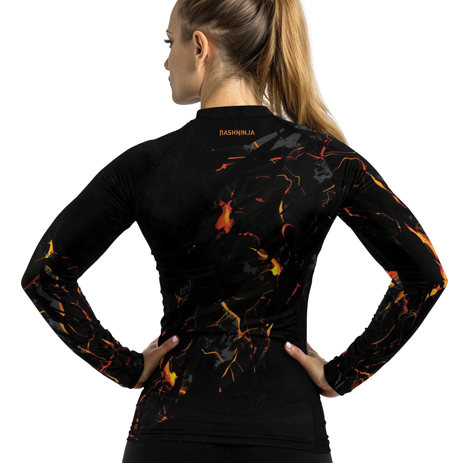 Rashninja Cyber Lava Women's Long Sleeve Rash Guard