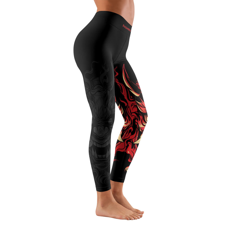 Rashninja Samurai Oni Flames Women's Leggings