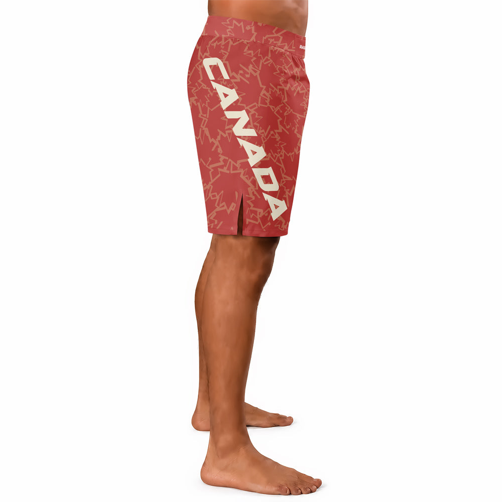 Rashninja Patriot Canada Flag Men's Fight Shorts